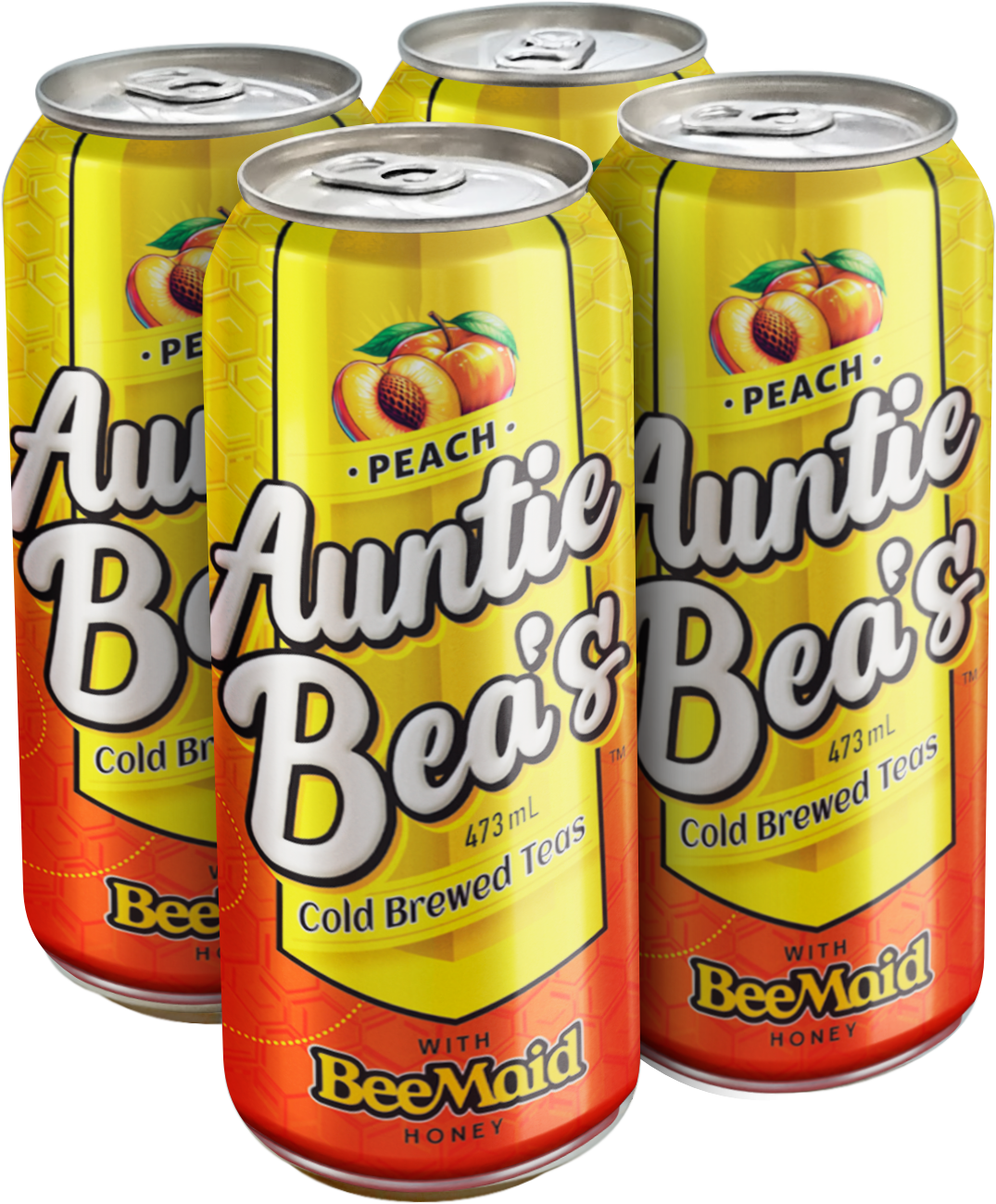Auntie Bea's COLD Brewed Tea PEACH -473ml