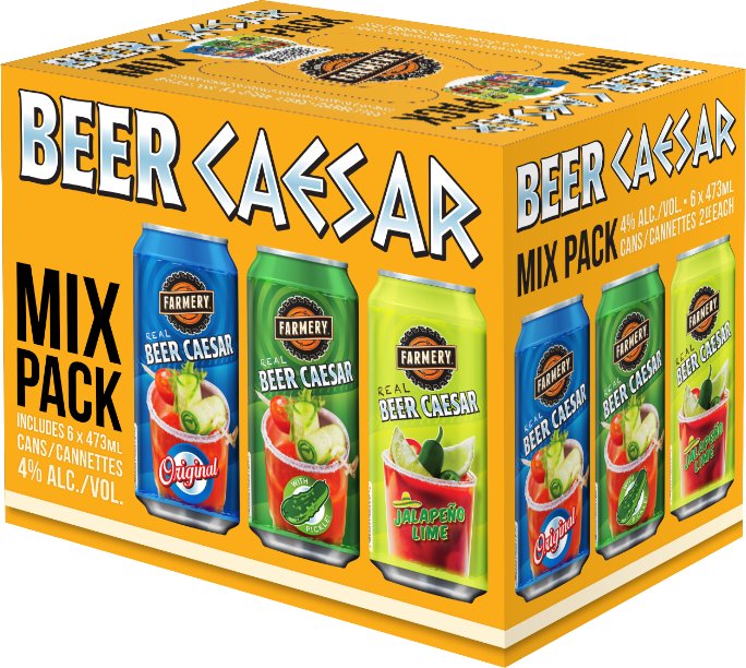 Beer Caesar Mix Pack 6 x 473ml - Farmery Estate Brewing Company Inc.-Beer