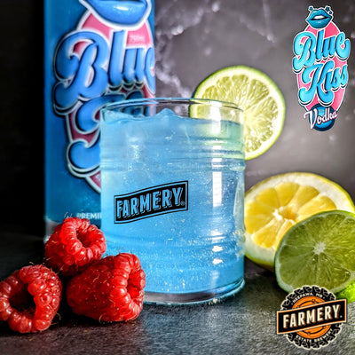 Blue Kiss - Blue Raspberry Flavored Vodka **SHIMMERING EDITION** - Farmery Estate Brewing Company Inc.-Flavoured Vodkas