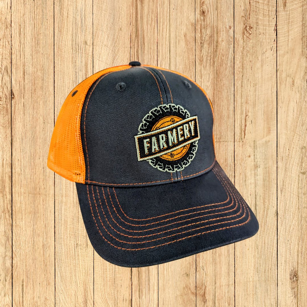 Hat - Grey & Orange (20% off!) - Farmery Estate Brewing Company Inc.-Hat
