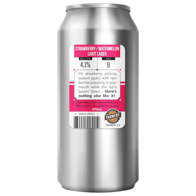 Strawberry Watermelon Light Lager - Farmery Estate Brewing Company Inc.-Small Batch Limited Run Beers