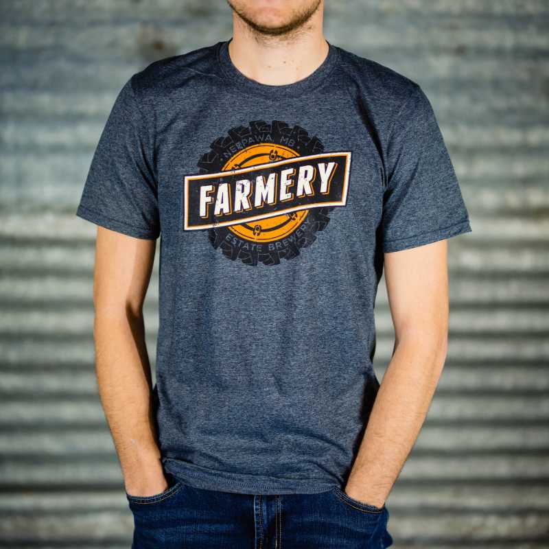 Unisex Heather Navy T-Shirt - Farmery Estate Brewing Company Inc.-T-Shirts